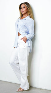 Nesrine Button Down Shirt - Blue